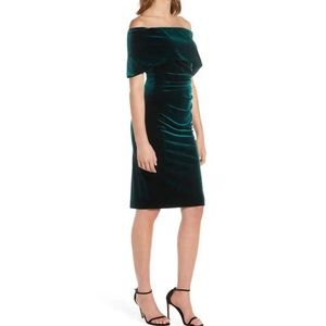 NWT Vince Camuto green velvet dress